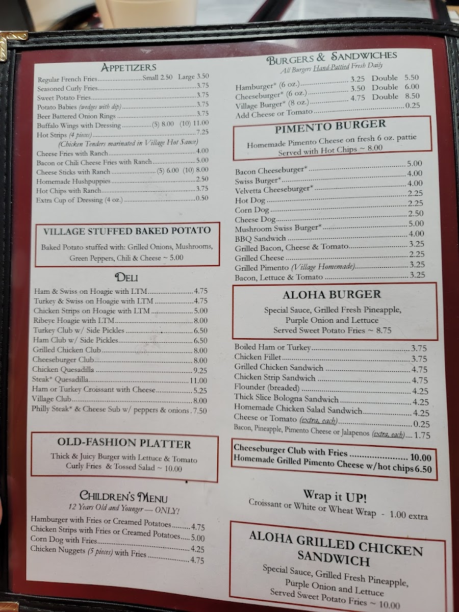 Village Restaurant Menu - Image 6